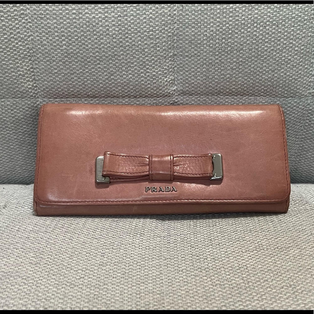 Authentic PRADA leather long wallet